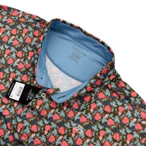 NEW Good Good Golf Through The Green Polo Shirt Mens XXL All Over Floral Print